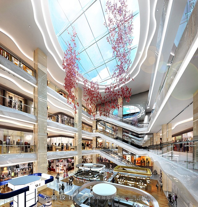 大型综合性江门商场装修设计 天霸设计效果图参考
